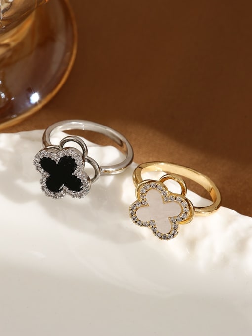 chrome flower rings