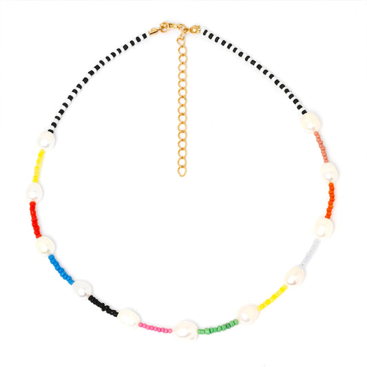 Gigi Freshwater Pearl Rainbow Choker