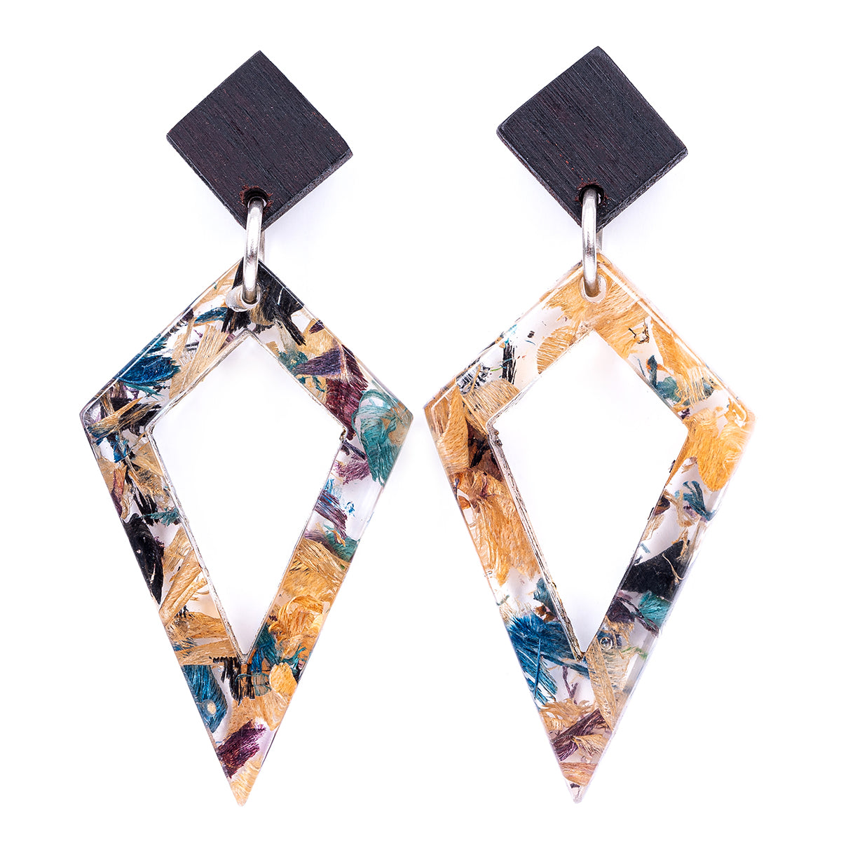 Trixie Statement Recycled Skateboard & Resin Earrings