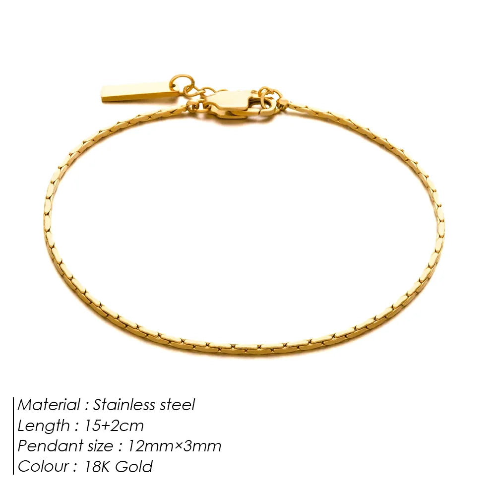 ELANDIS No Color Loss Jewelry Bracelet Minimalist Men's Stainless steel Waterproof White gold Bracelet Wholesale Direct Sale