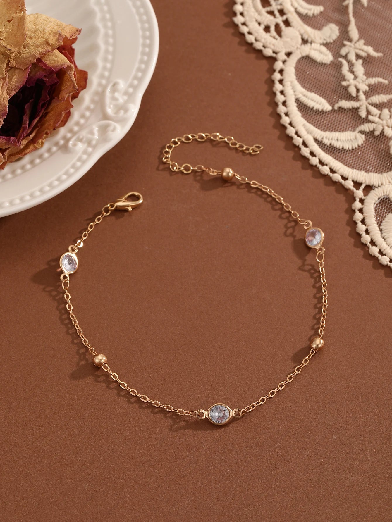 Summer Bohemia Crystal Cubic Zirconia Anklet For Women