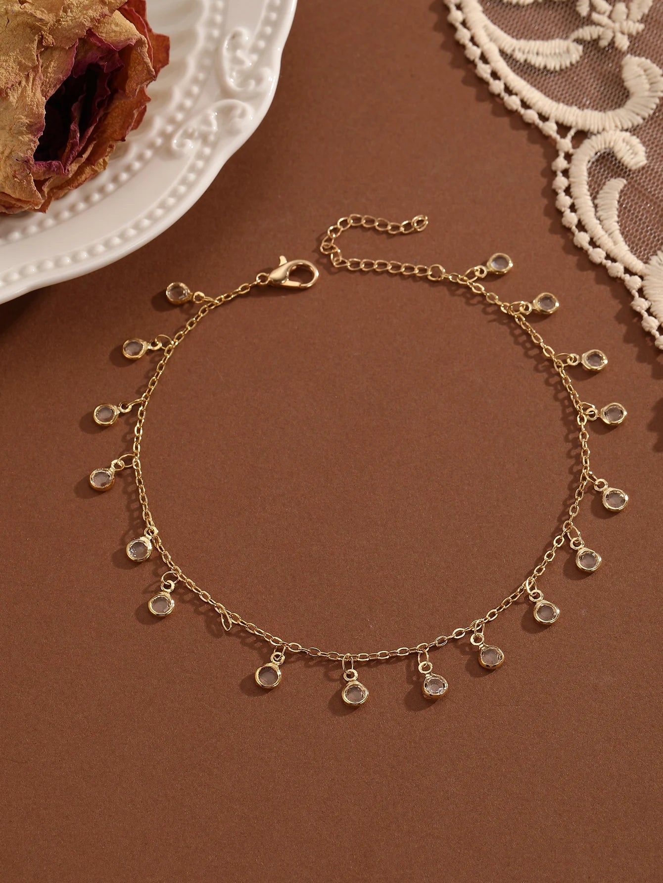 Summer Bohemia Crystal Cubic Zirconia Anklet For Women