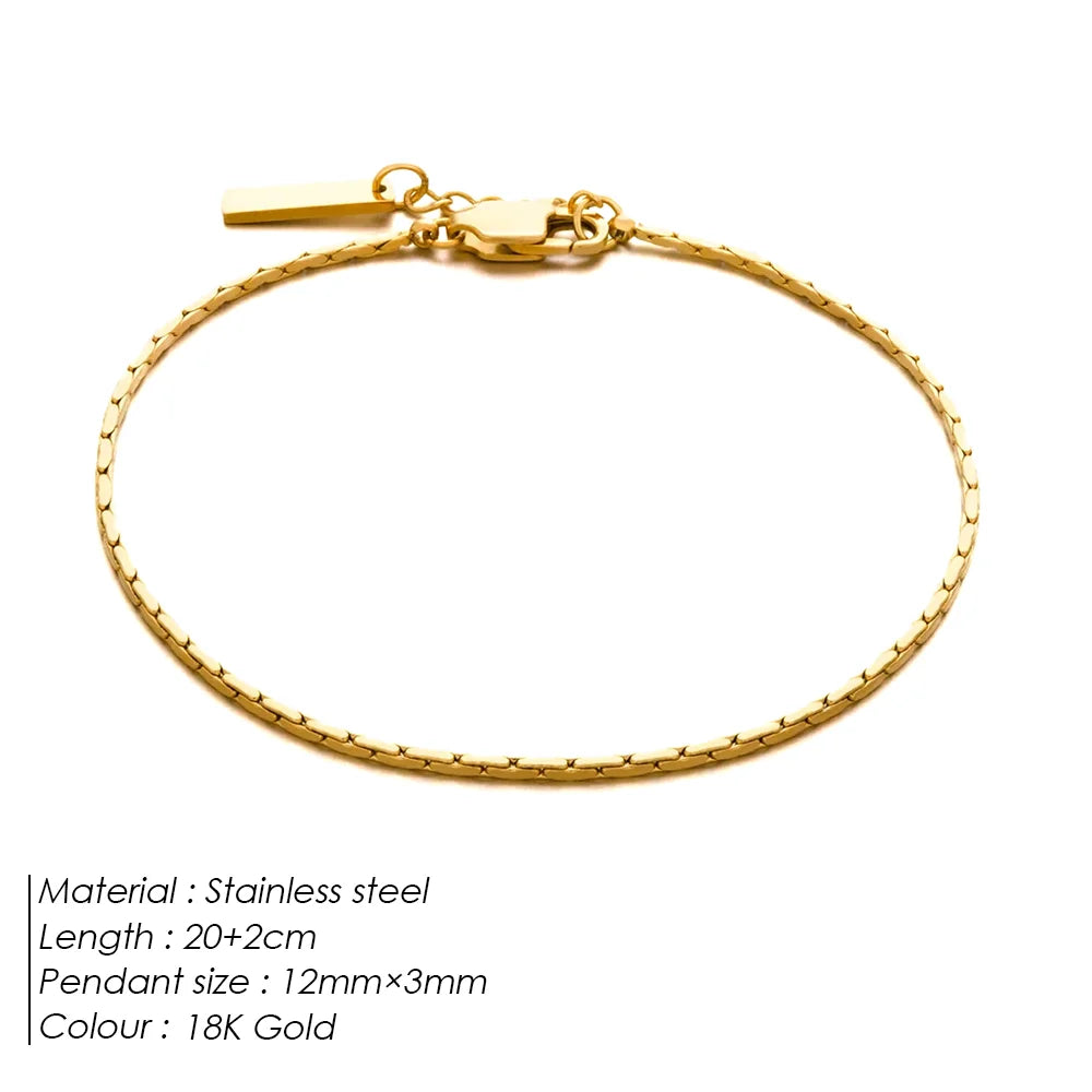 ELANDIS No Color Loss Jewelry Bracelet Minimalist Men's Stainless steel Waterproof White gold Bracelet Wholesale Direct Sale