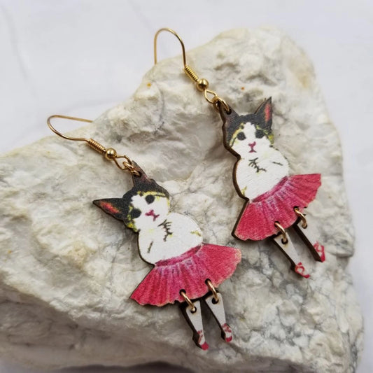 Ballet Cat earrings