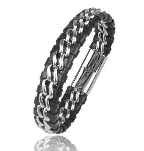 Genuine Leather Men's Bracelet - Genesis (Single Item)