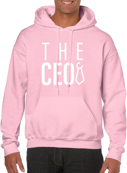 THE CEO Men’s Hoodie (as1, alpha, one_size, regular, regular, Standard, Pink, Medium)